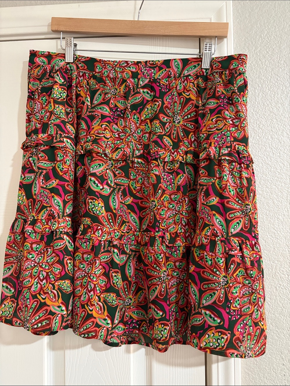 JCrew Women's Floral Tiered Mini Skirt - Multicolor